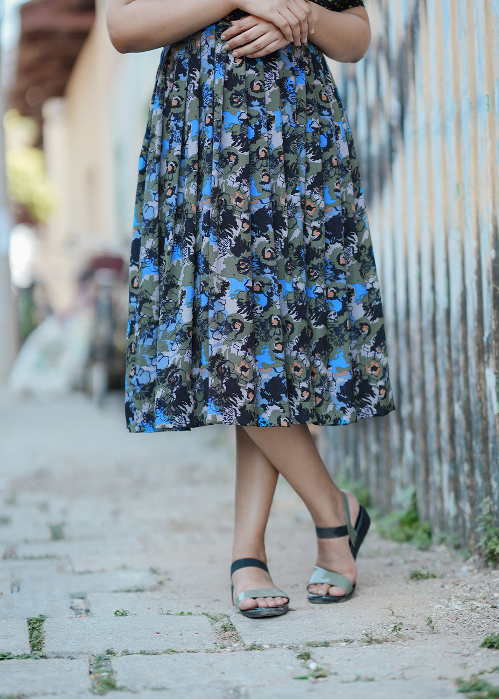 Starry night pleats dress**