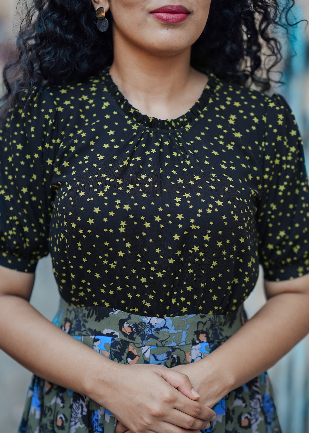 Starry night pleats dress**