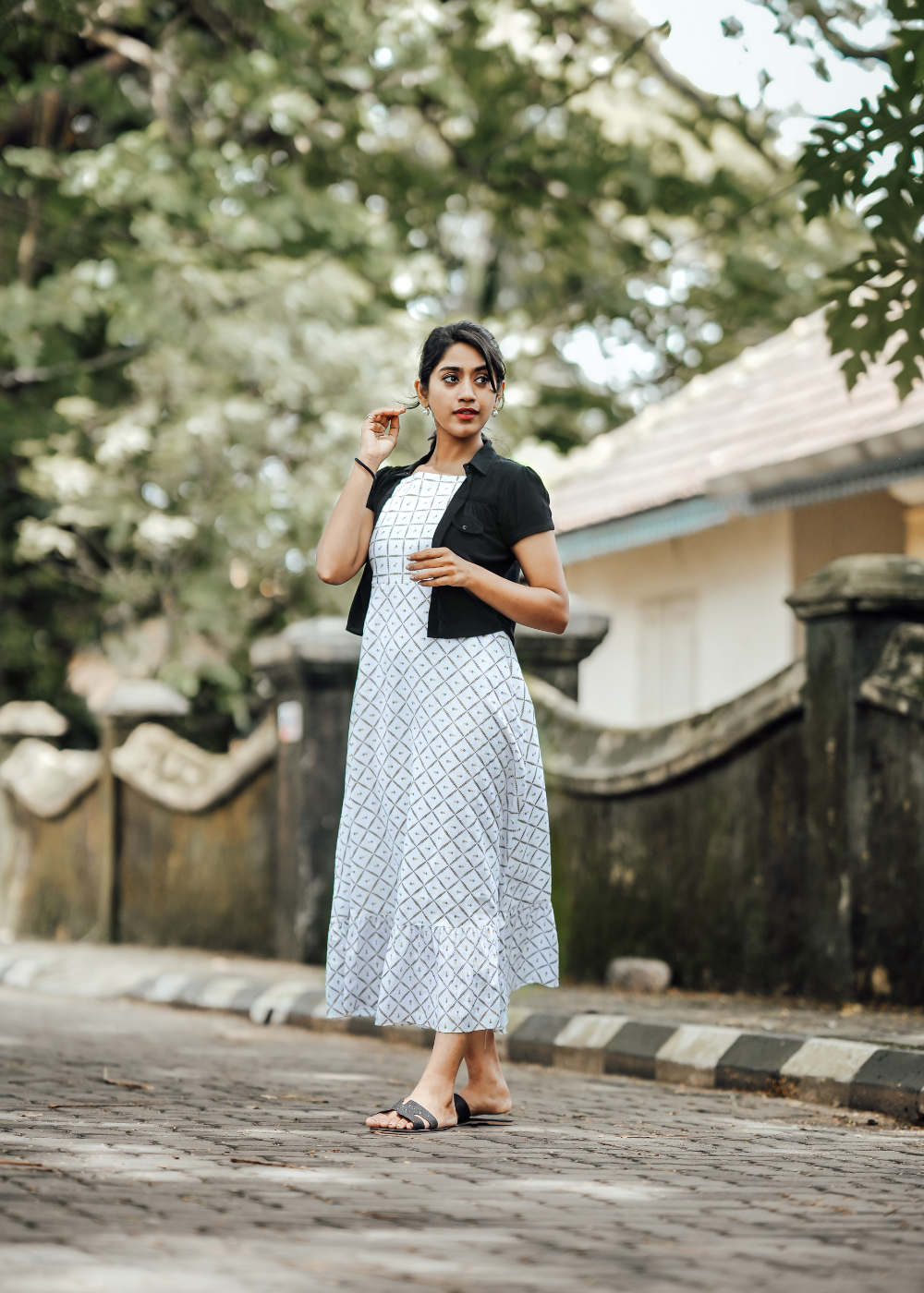Ethnic Shrug Dress**
