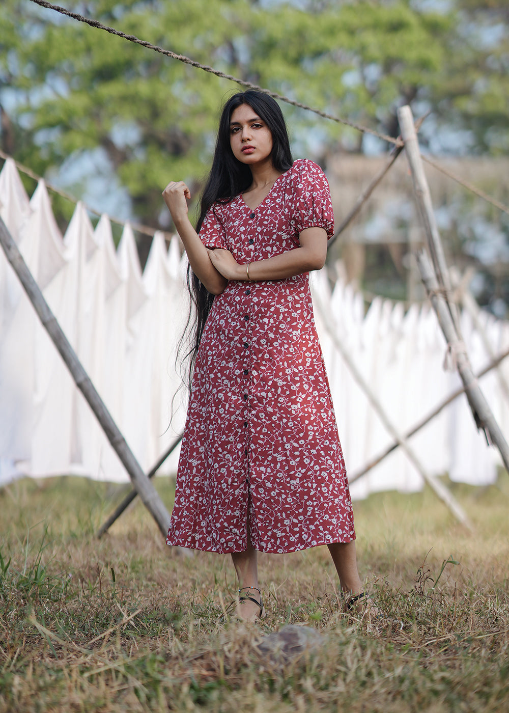Burgundy Sheath Dress**