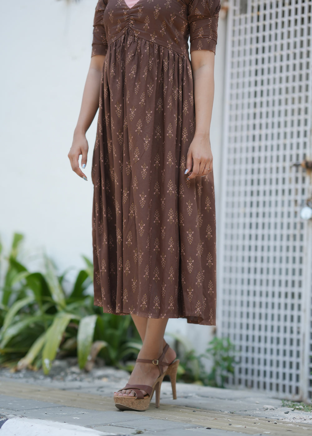 Classic Brown Dress**