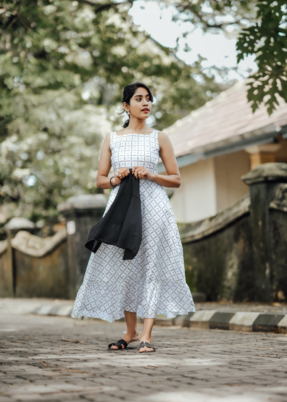 Ethnic Shrug Dress**