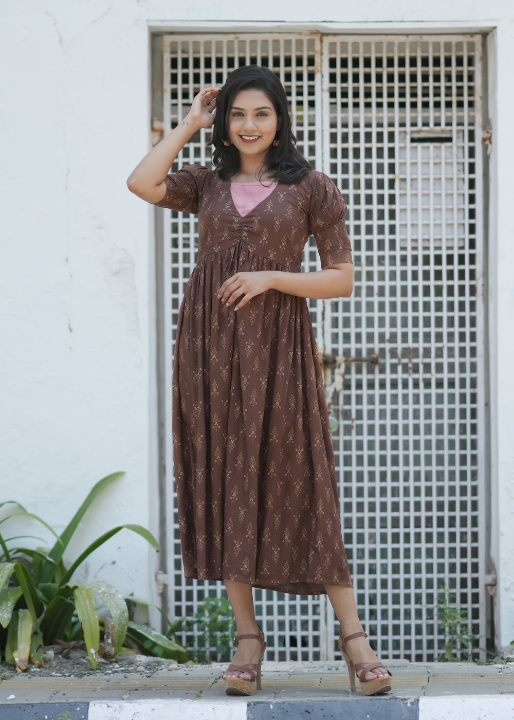 Classic Brown Dress**