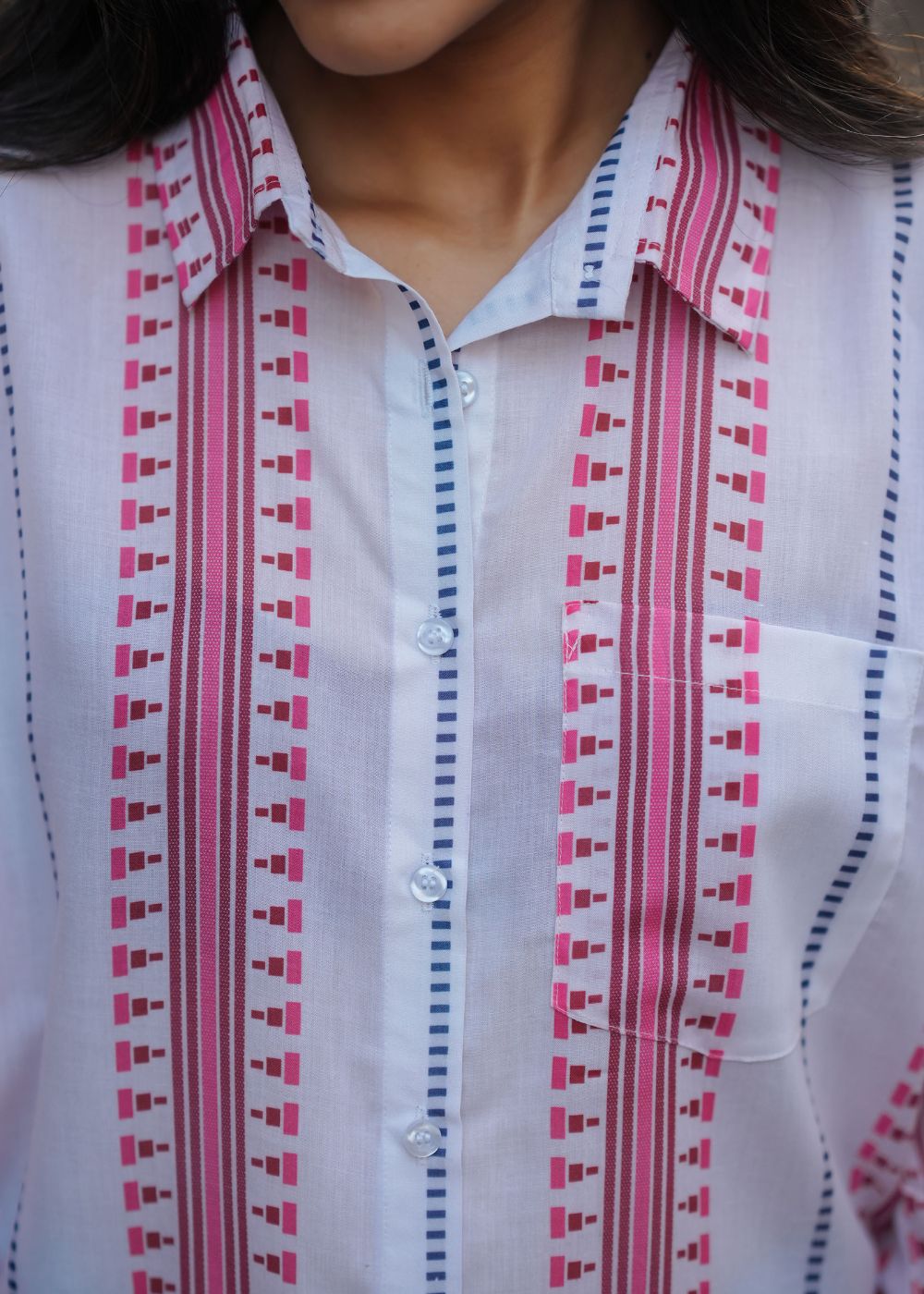 Pink Ikat Shirt