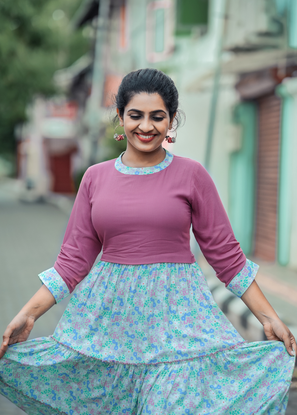 Pastel Floral Dress**