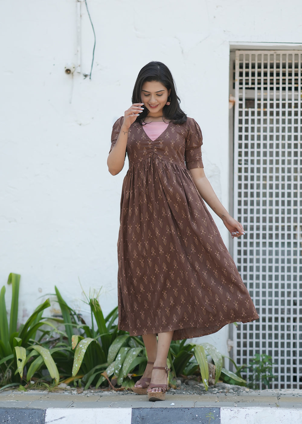 Classic Brown Dress**