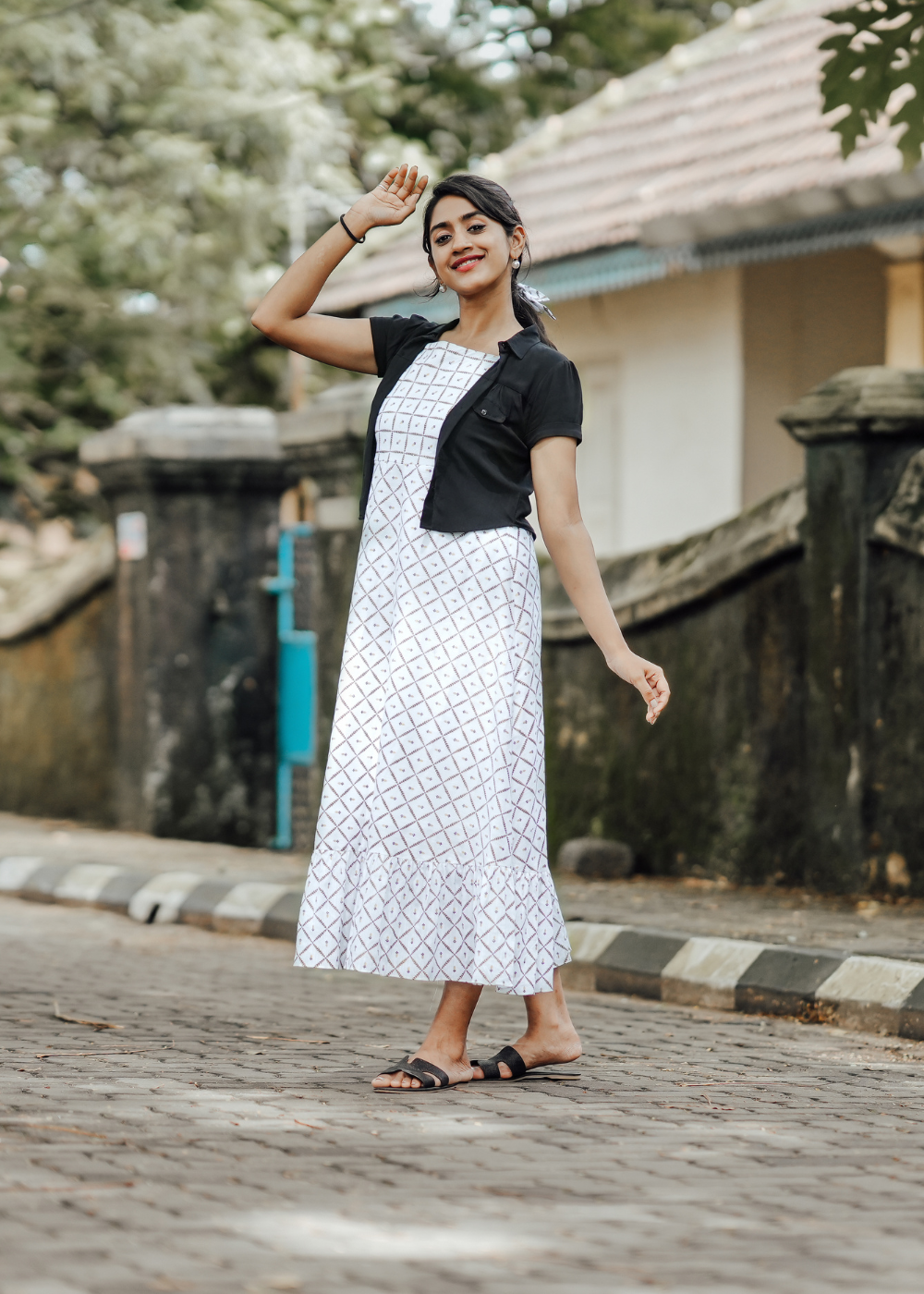 Ethnic Shrug Dress**