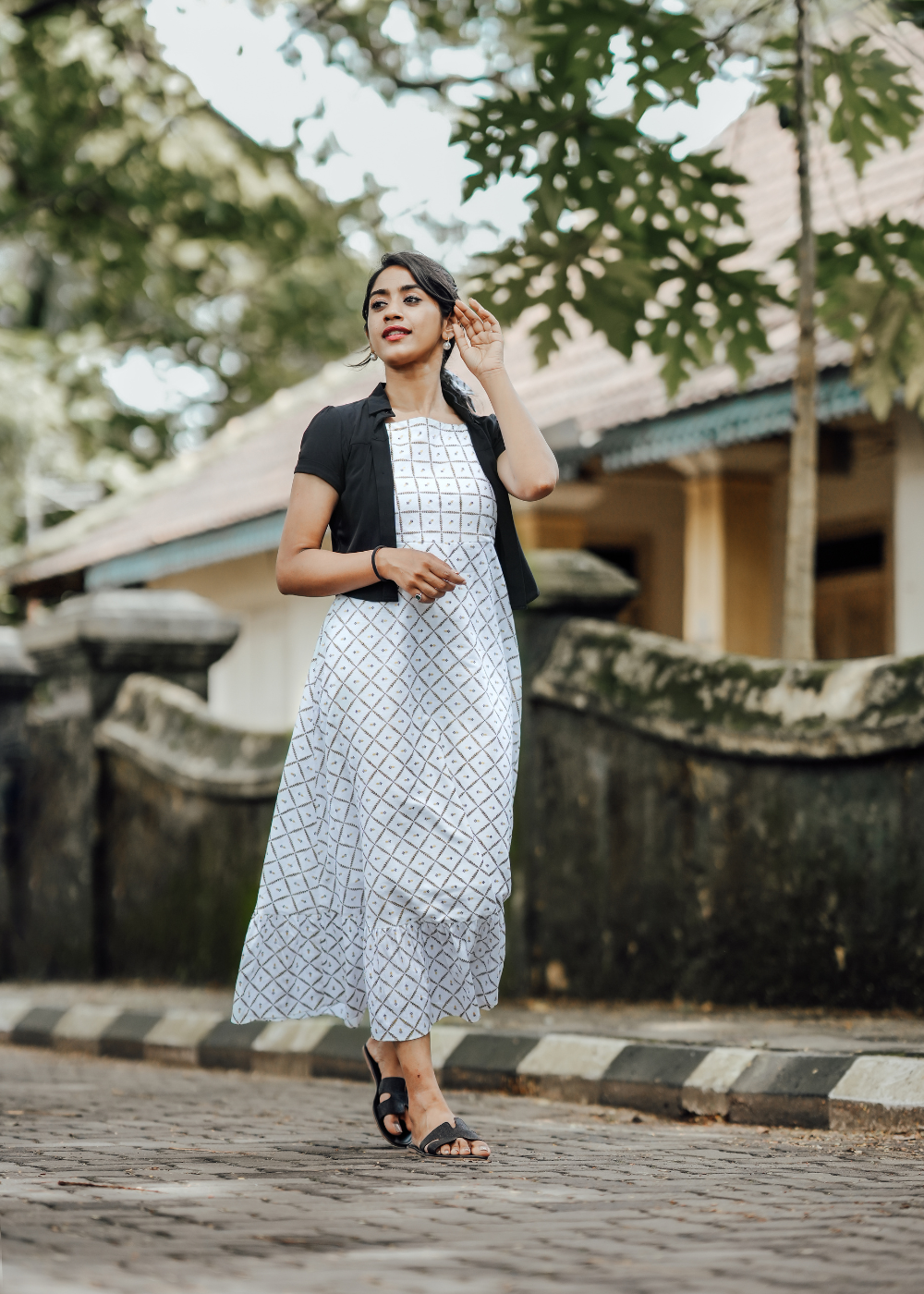 Ethnic Shrug Dress**