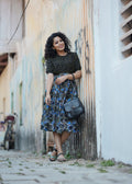 Starry night pleats dress**