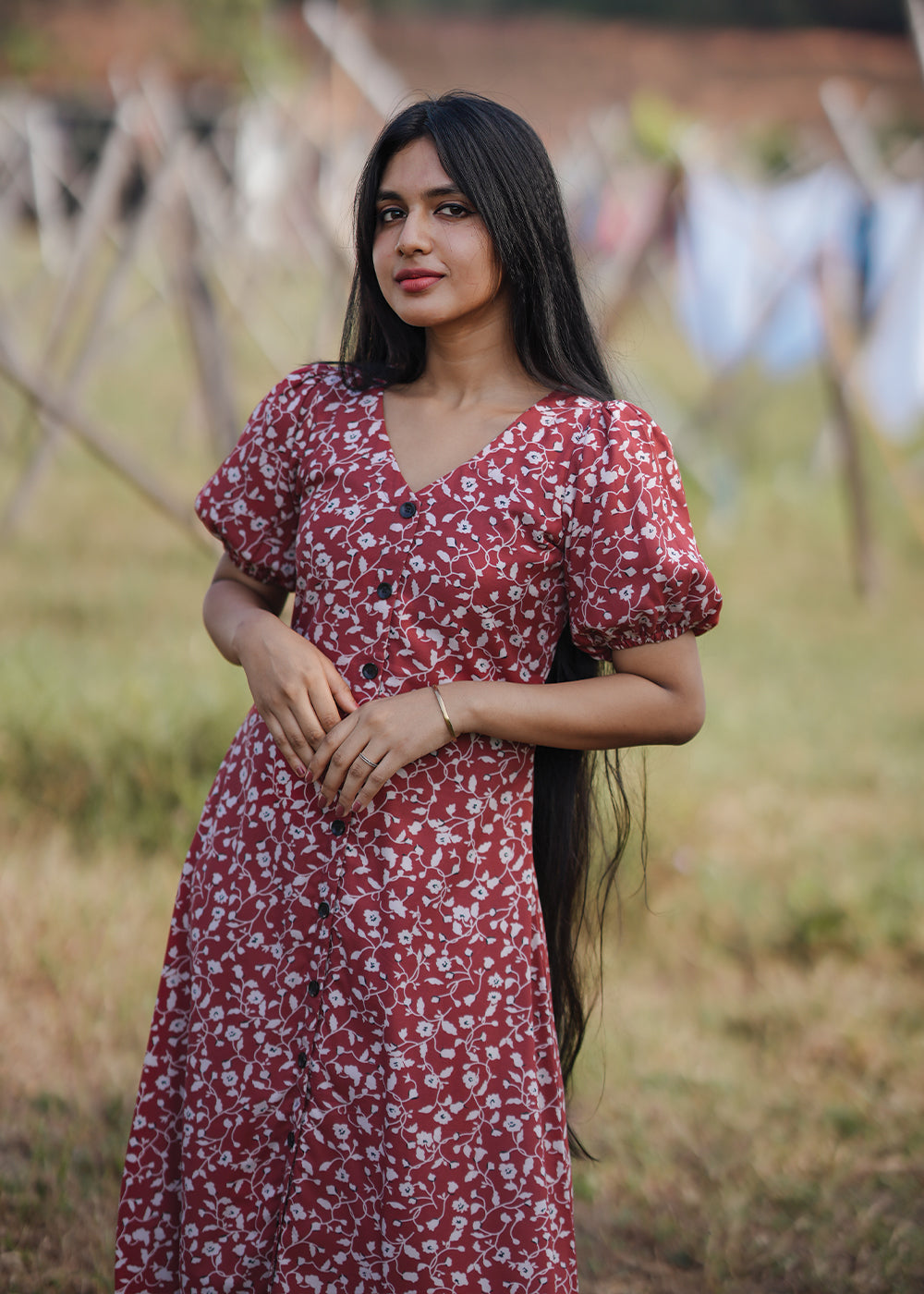 Burgundy Sheath Dress**