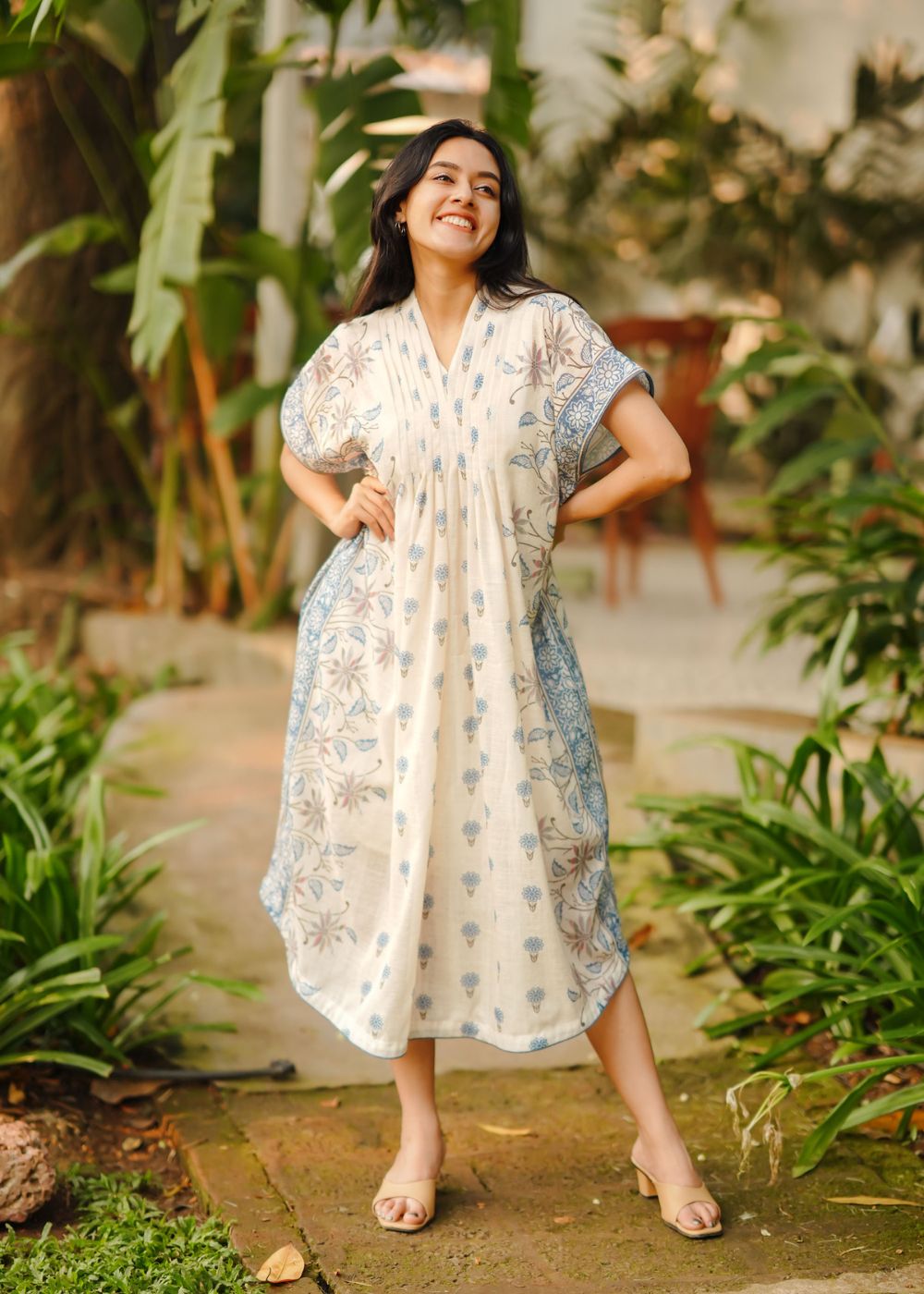 Flora Linen Kaftan