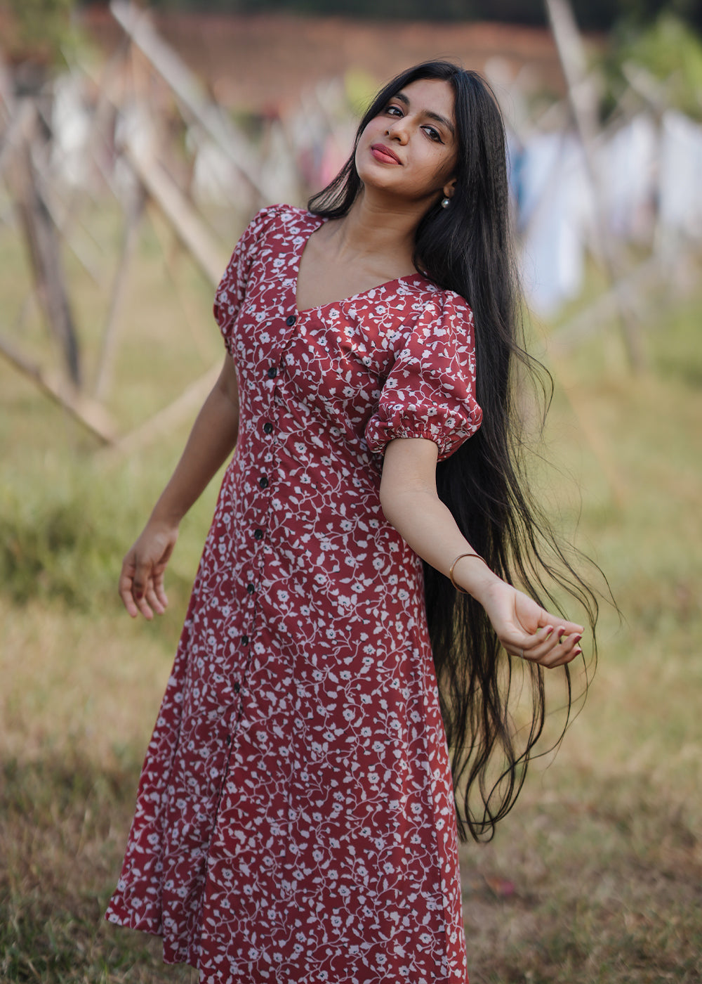 Burgundy Sheath Dress**