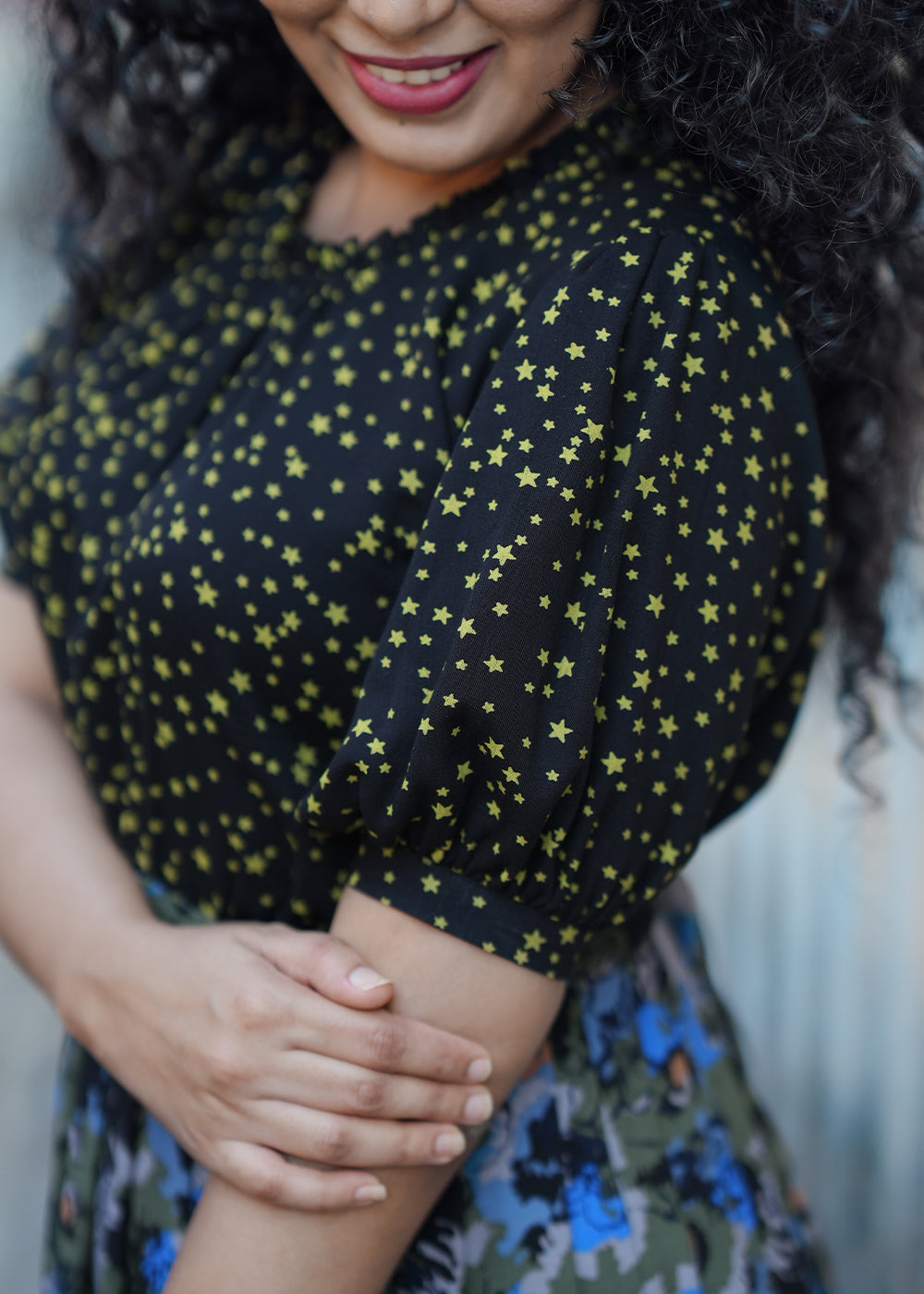 Starry night pleats dress**