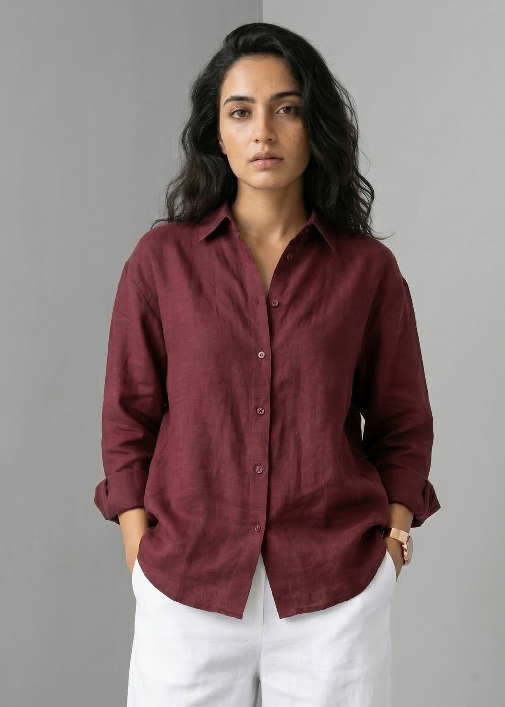 Linen Wine Shirt