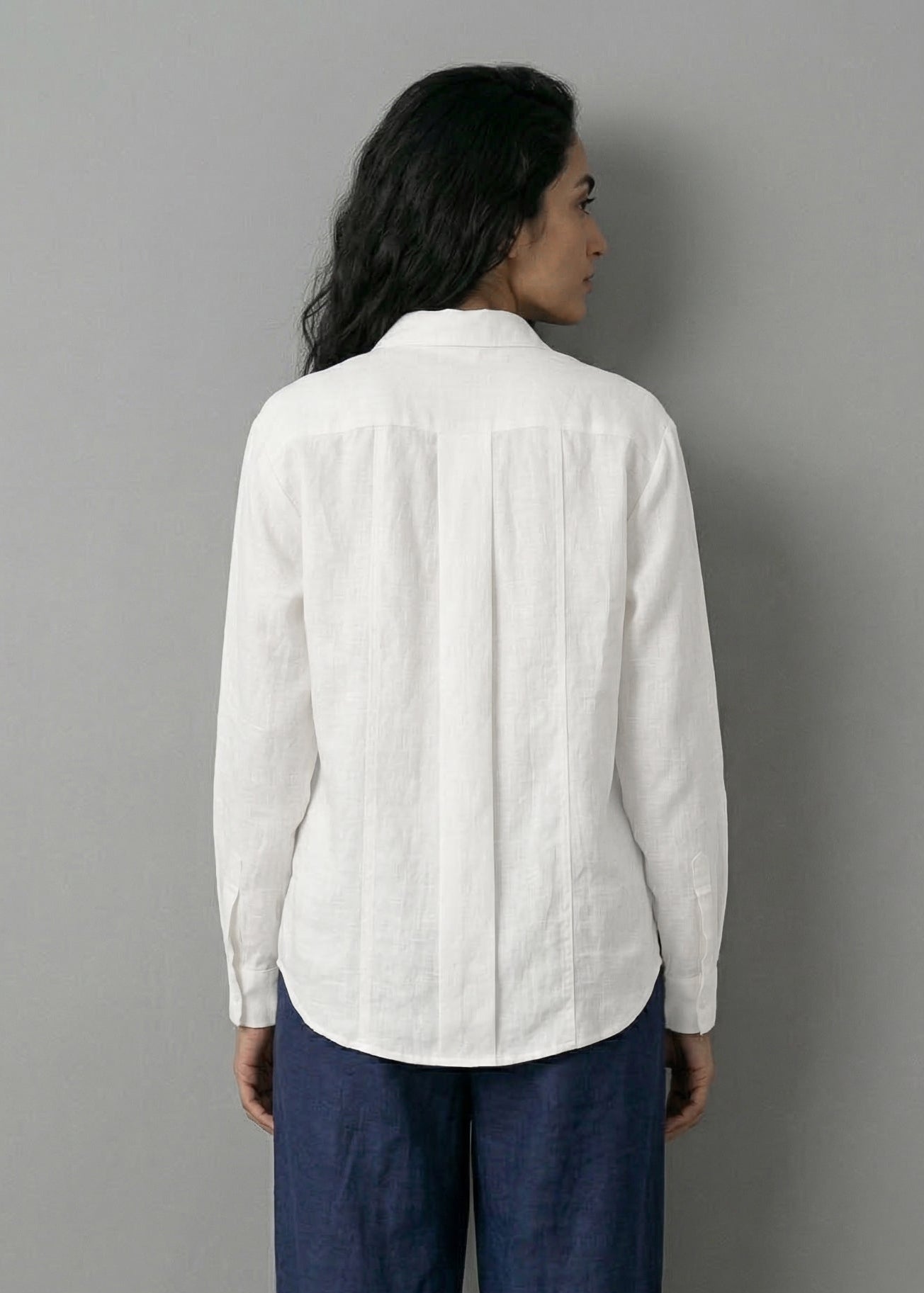 Navy Ivory Linen Set