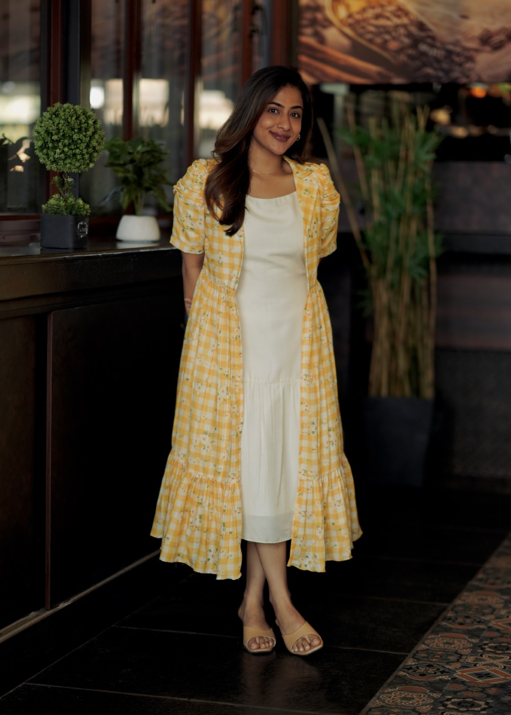 Linen Daisy Checks