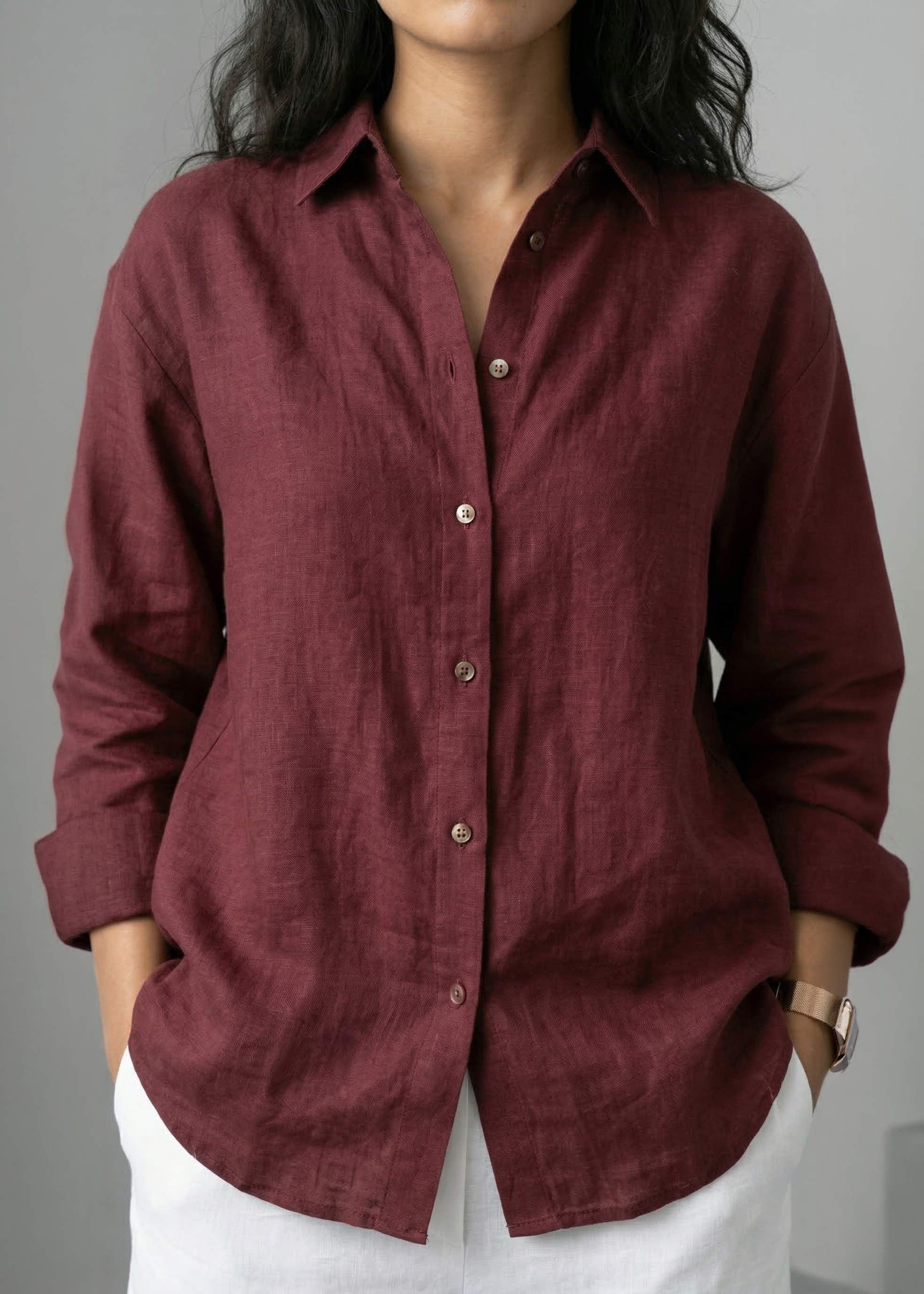 Linen Wine Shirt