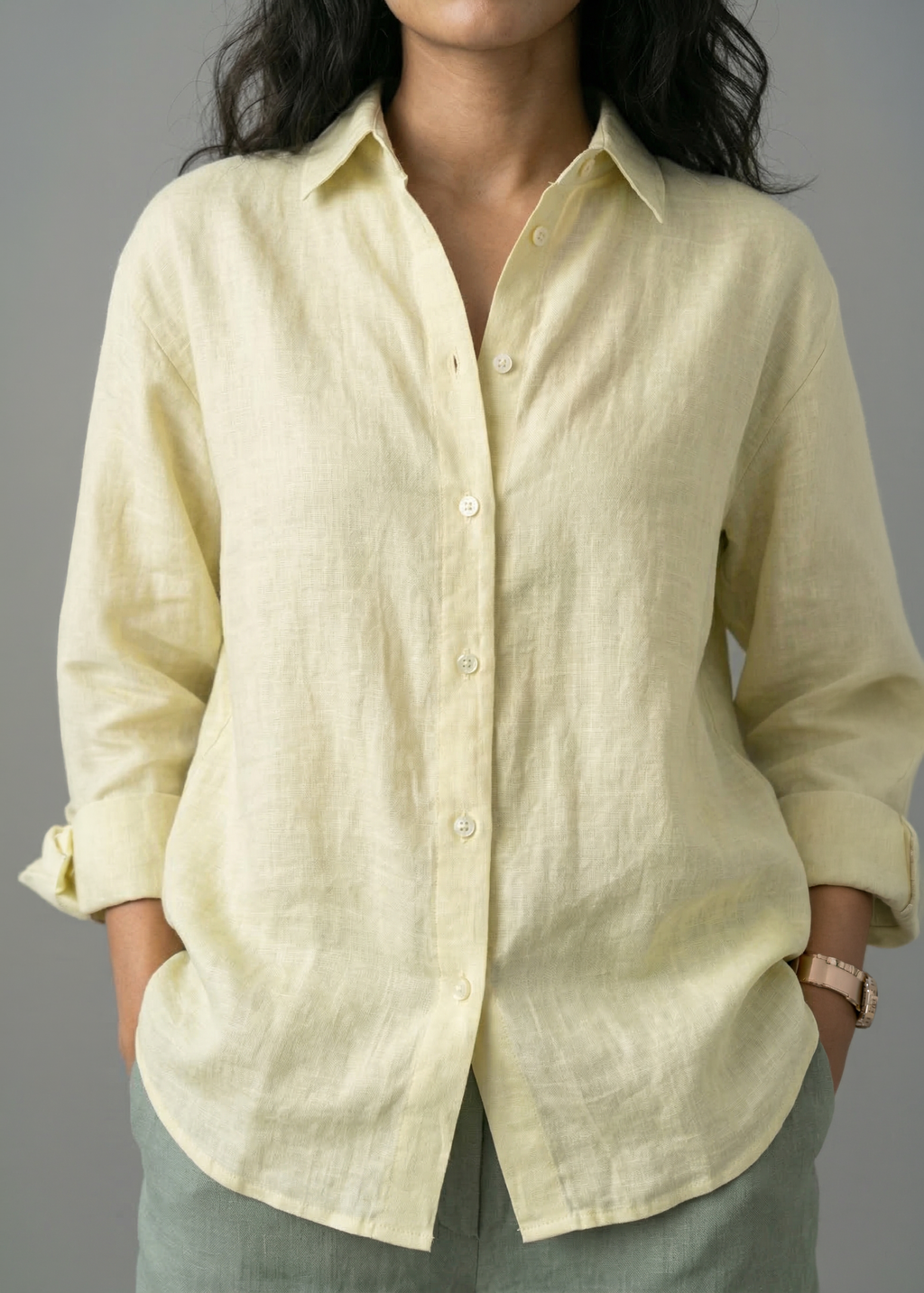 Linen Lime Shirt