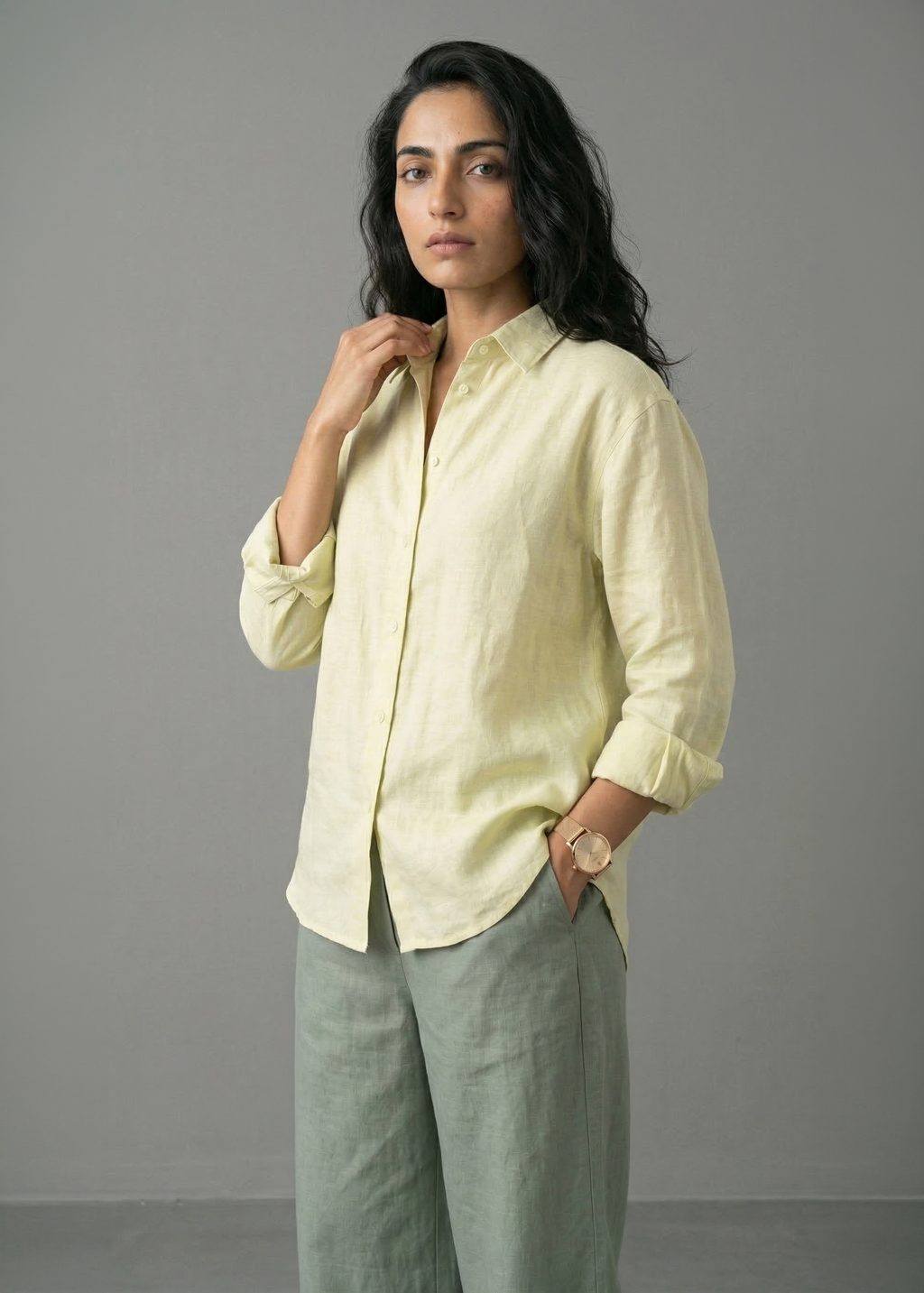 Linen Lime Shirt