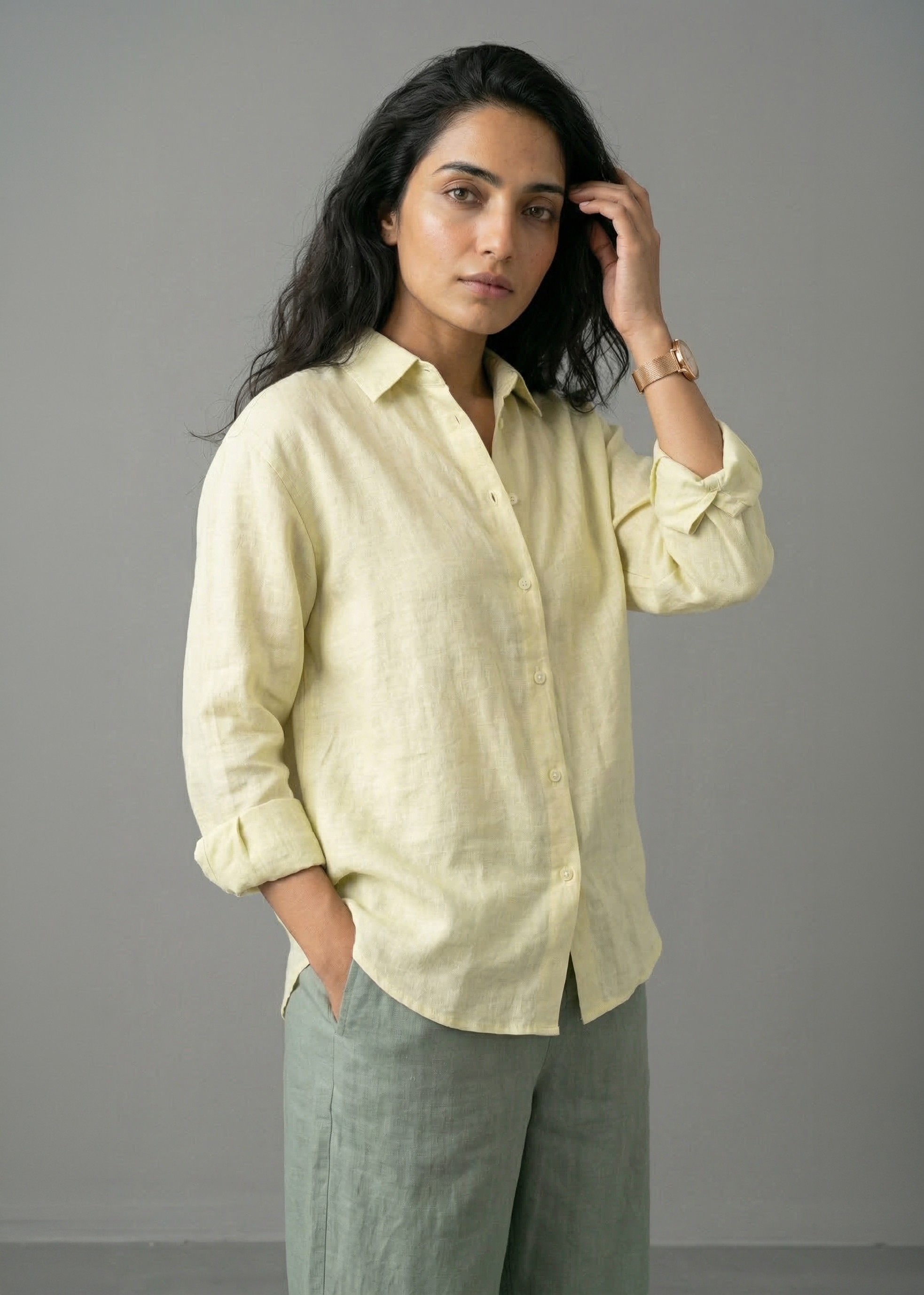 Linen Lime Shirt